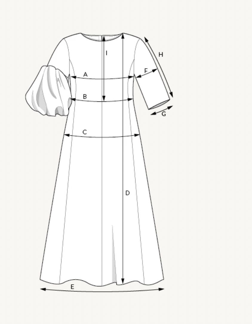 The Assembly Line BALLOON SLEEVE DRESS PATTERN XS - L