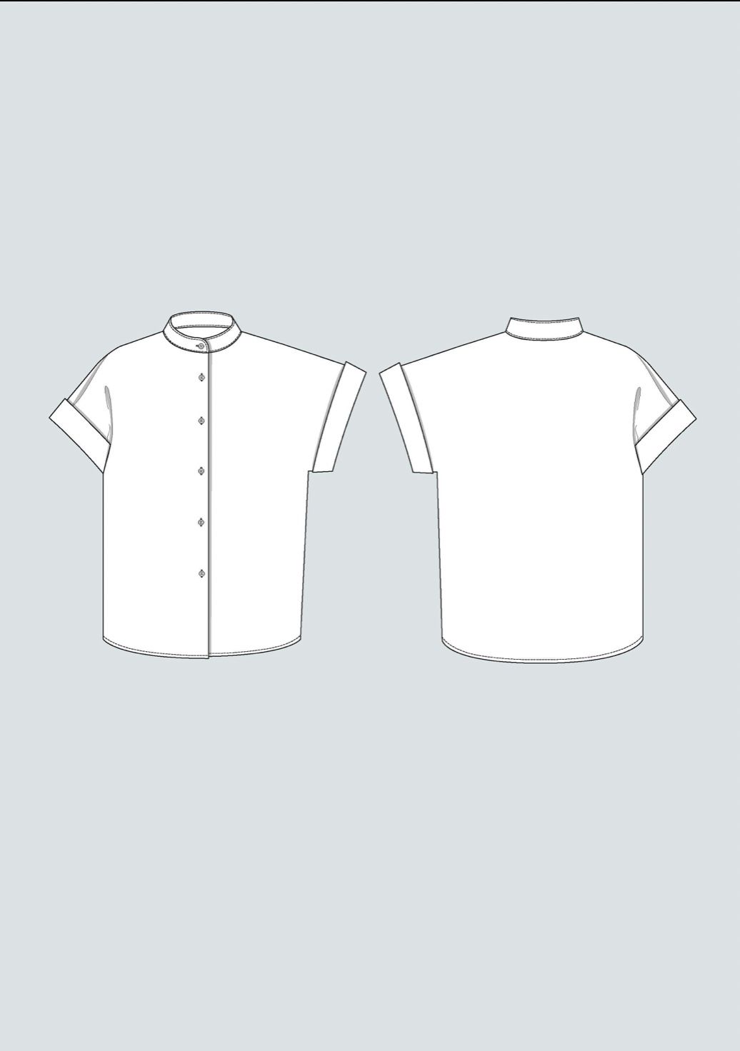 The Assembly Line CAP SLEEVE SHIRT PATTERN XS - L