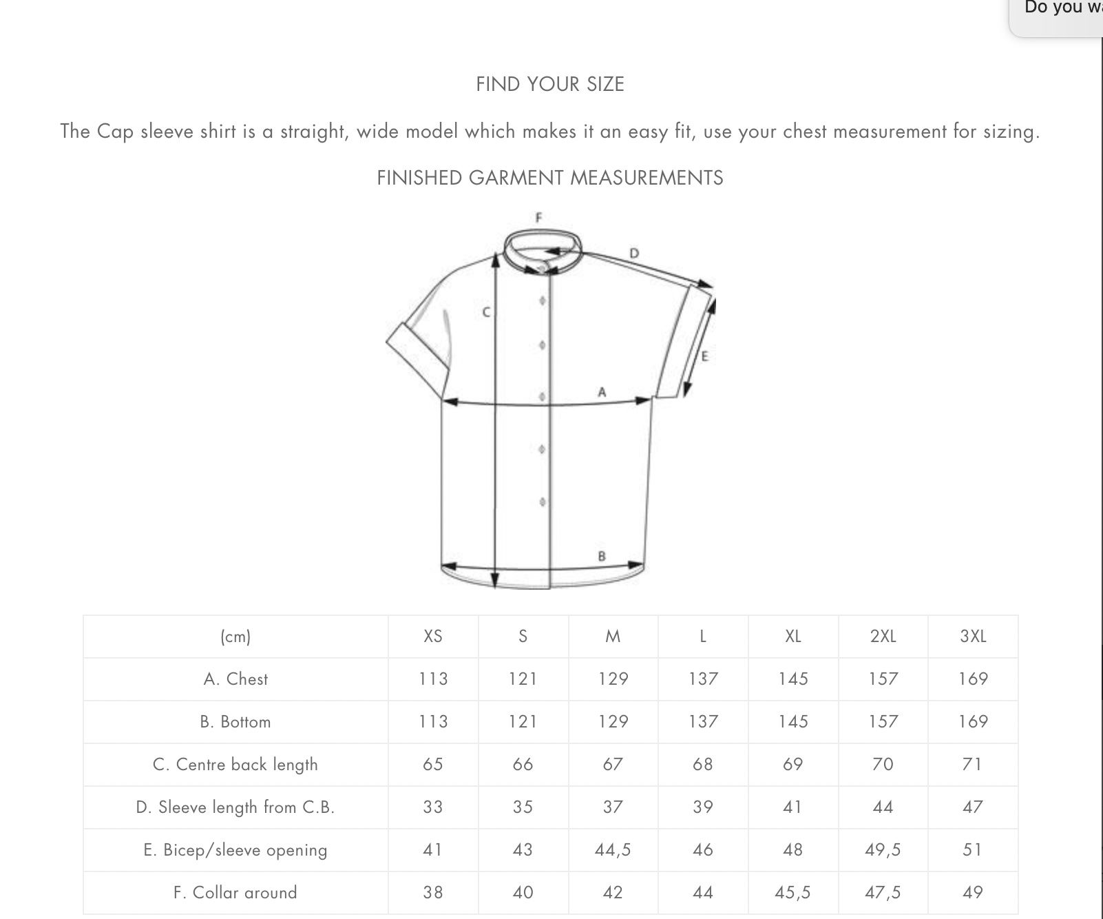 The Assembly Line CAP SLEEVE SHIRT PATTERN XL - 3XL