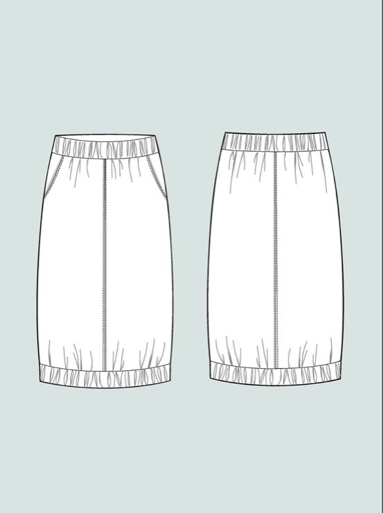 The Assembly Line A-LINE MIDI SKIRT PATTERN XS - L