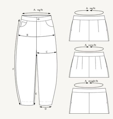 The Assembly Line BARREL LEG TROUSERS PATTERN XS - L