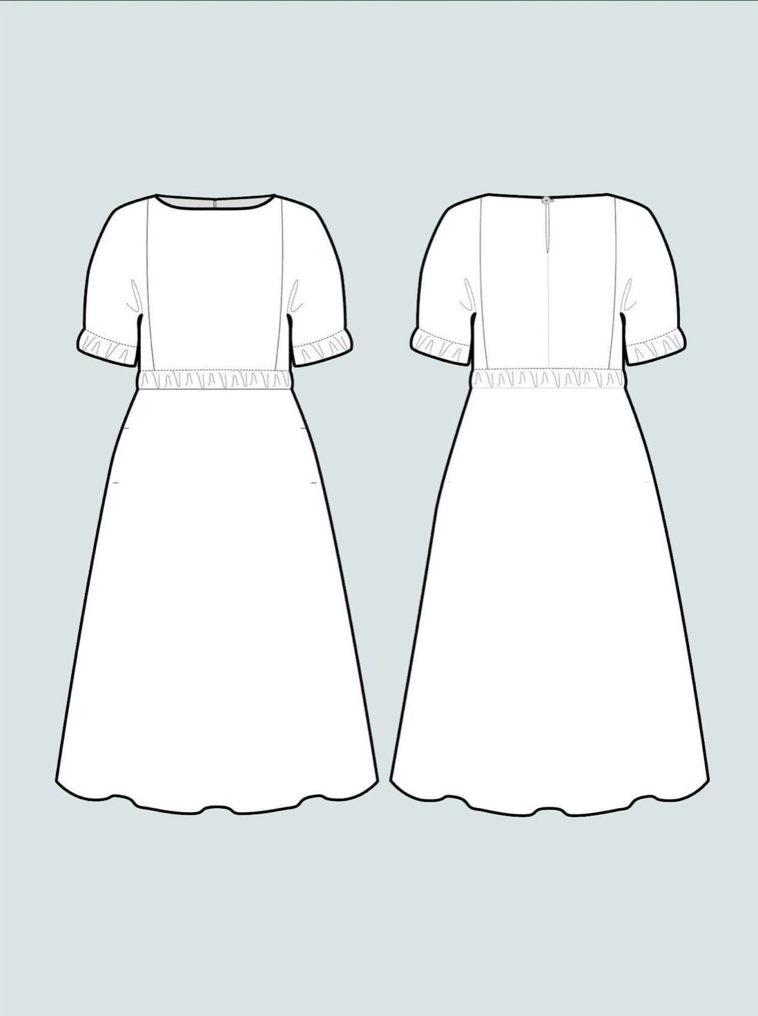 The Assembly Line CUFF DRESS PATTERN XS-L