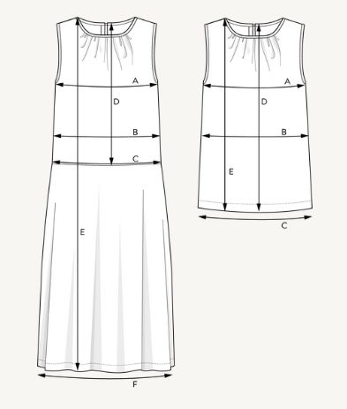 The Assembly Line DROP WAIST DRESS PATTERN XS - L