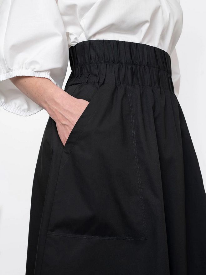 The Assembly Line ELASTIC WAIST MAXI SKIRT PATTERN XS-3XL