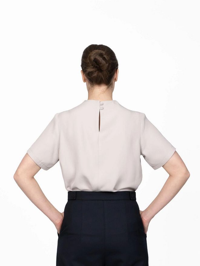 The Assembly Line FUNNEL NECK TOP PATTERN XS - L