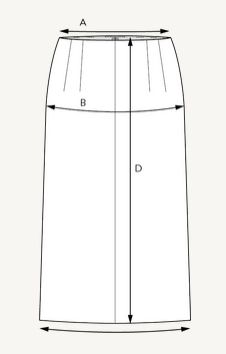The Assembly Line PENCIL SKIRT PATTERN XS - L