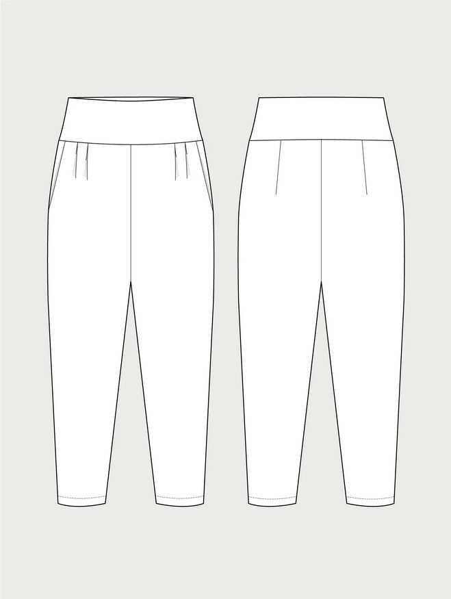 The Assembly Line PLEATED TROUSERS PATTERN XS - L