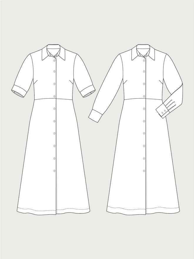 The Assembly Line SHIRT DRESS PATTERN XS - L
