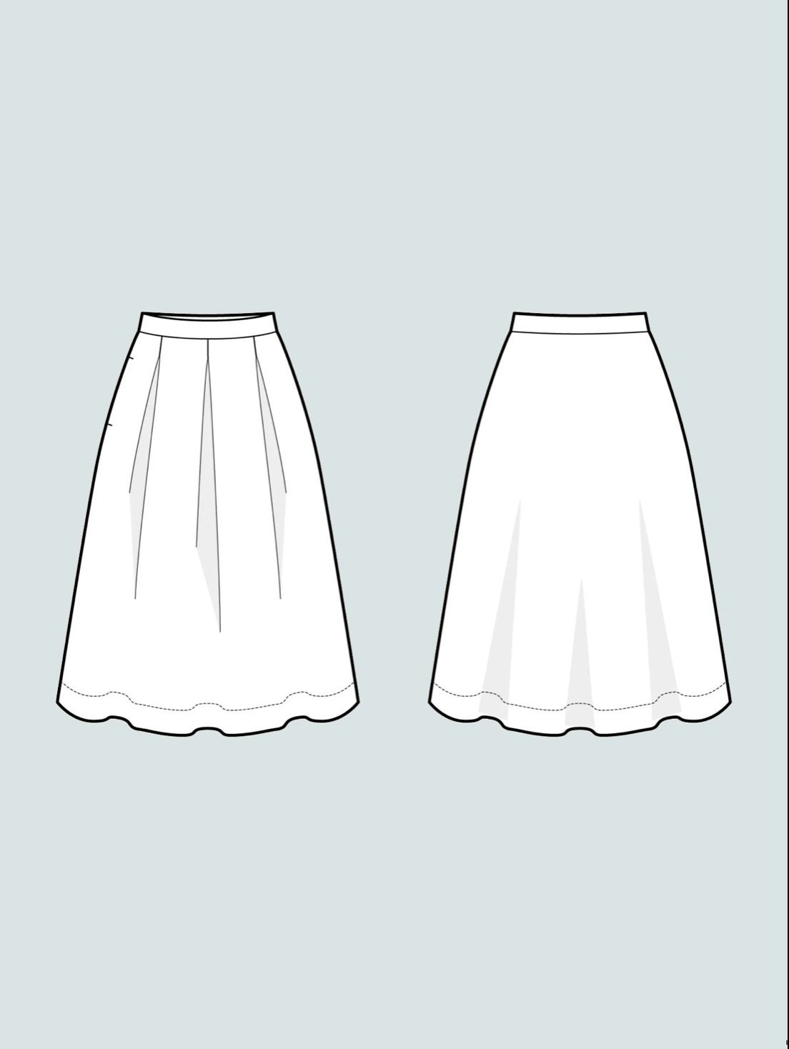 The Assembly Line THREE PLEAT SKIRT PATTERN XL-3XL