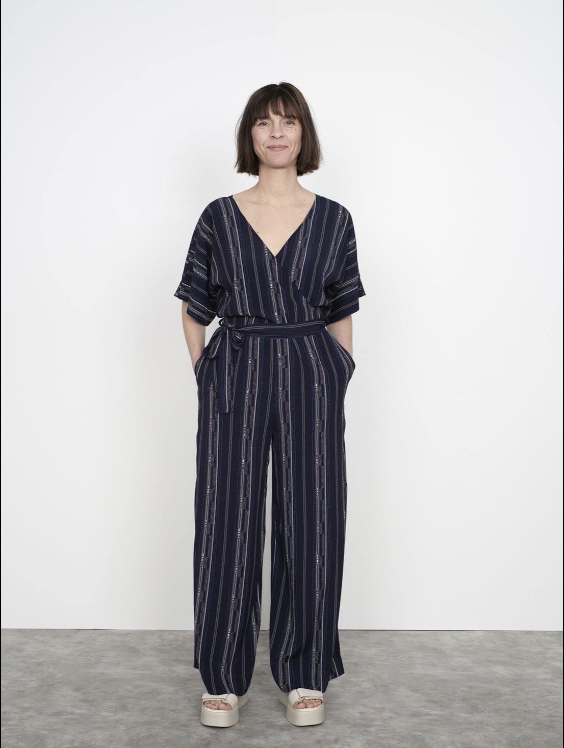 The Assembly Line WIDE-LEG JUMPSUIT PATTERN XS-L