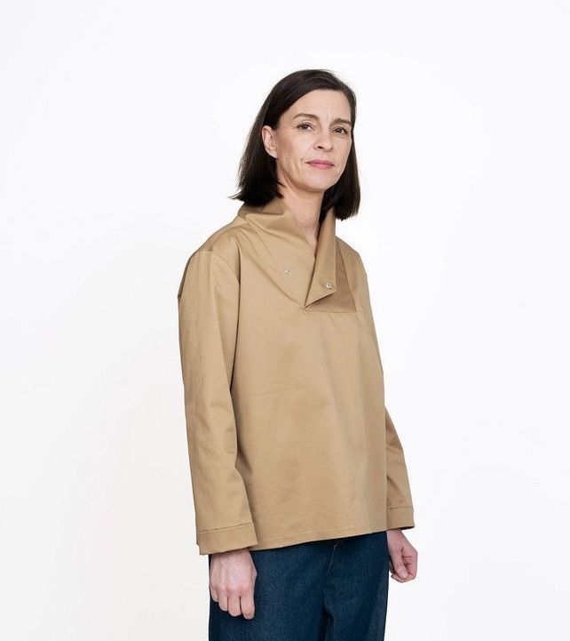 The Assembly Line WRAP COLLAR SHIRT PATTERN XS-3XL