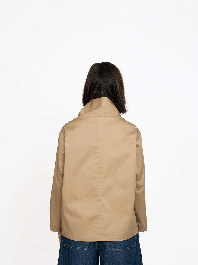 The Assembly Line WRAP COLLAR SHIRT PATTERN XS-3XL