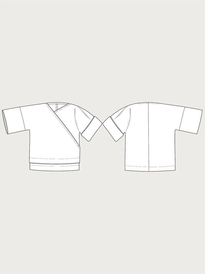 The Assembly Line WRAP TOP PATTERN XS-3XL