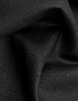 Irish Linen Fabric - Heavy Weight - Black