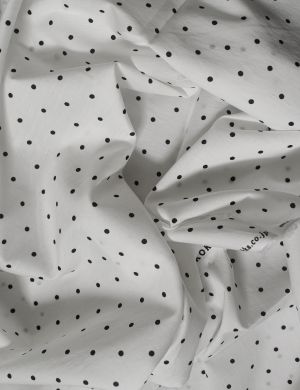 Japanese Kokka Cotton Lawn Fabric - Dot White