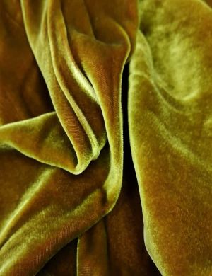 Gold Silk Velvet Fabric