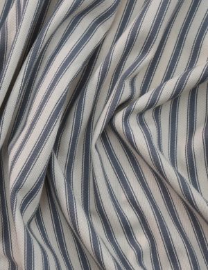 Cotton Ticking Fabric - Grey