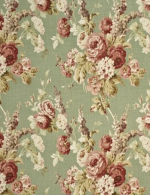 Vintage Floral Coral Sage FD264S38