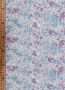 Cotton Lawn Fabric - Dotted Swiss - Small Floral - Floral Mauve and Blue