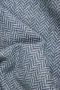 Irish Wool Tweed Fabric - Herringbone - Teal Grey