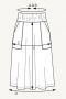 The Assembly Line ELASTIC WAIST SKIRT MAXI PATTERN XS - L