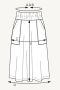 The Assembly Line ELASTIC WAIST MAXI SKIRT PATTERN XS-3XL