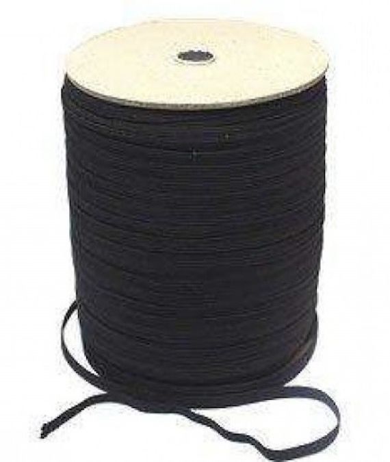 Elastic 3mm/0.3cm Flat Black