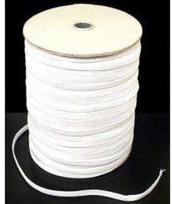 Elastic 5mm/.5cm Flat White