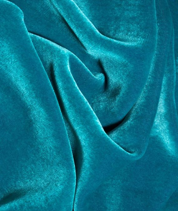 Blue Lagoon Silk Velvet Fabric