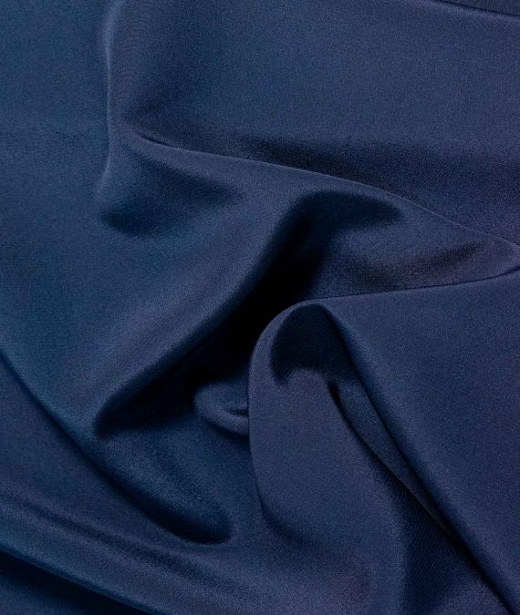 Crepe De Chine Silk Fabric - Navy