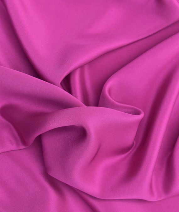Double Crepe Silk Fabric - Wild Berry