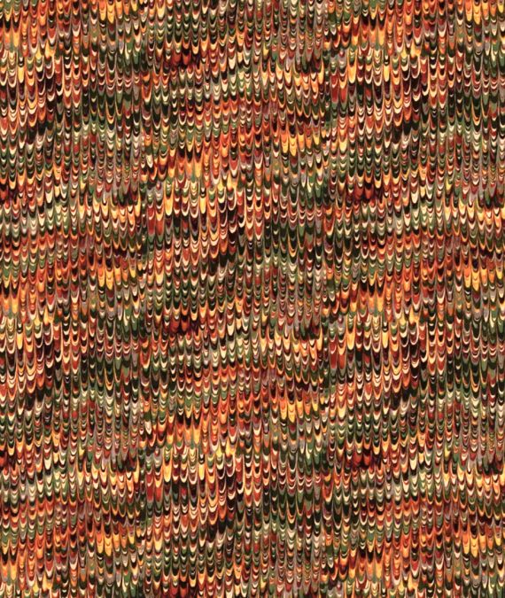 END PAPER VELVET / RED/GREEN