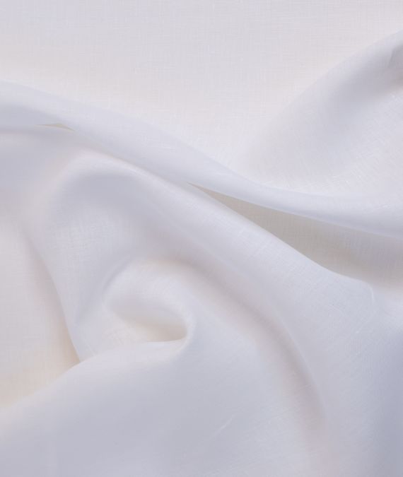 Irish Linen Fabric - Handkerchief Weight - White