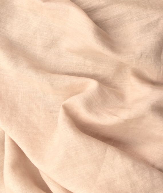 Irish Linen Fabric - Light Weight - Apricot - Relaxed