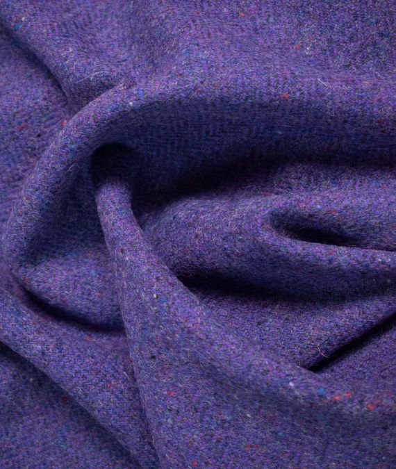 Irish Wool Tweed Fabric - Fleck - Purple