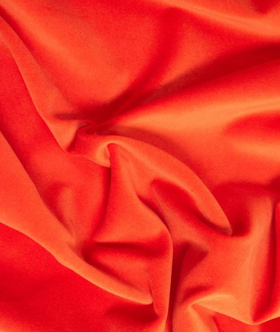 Orange Cotton Velvet Fabric