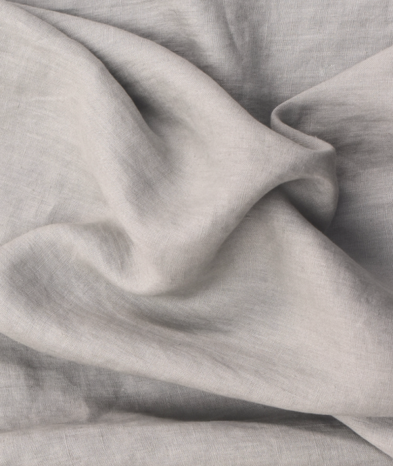 Irish Linen Fabric - Light Weight - Oyster - Relaxed