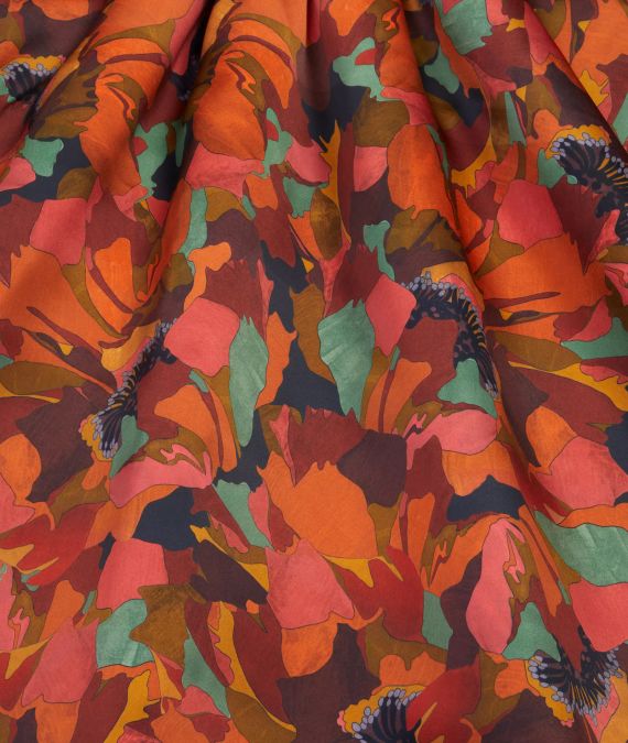 Liberty of London - Silk Satin Fabric - AW24 - Peony Parade