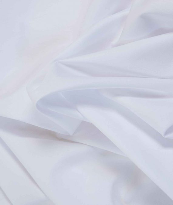 Plain Cotton Poplin Fabric - White