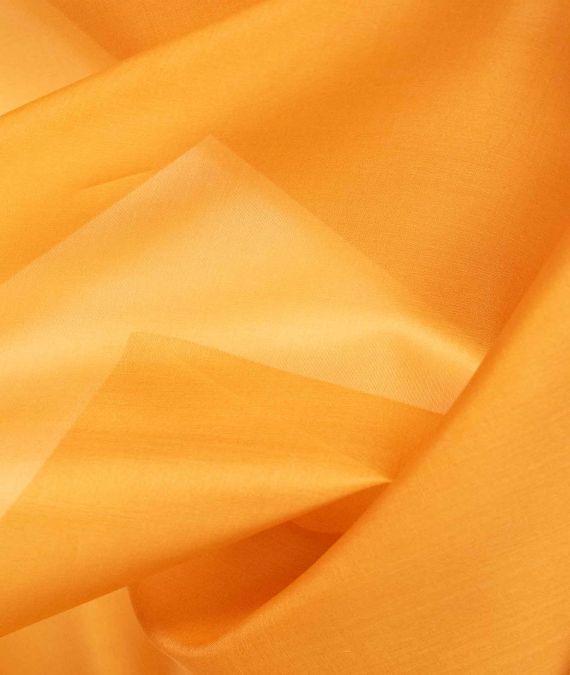 Silk Satin Organza Fabric - Golden