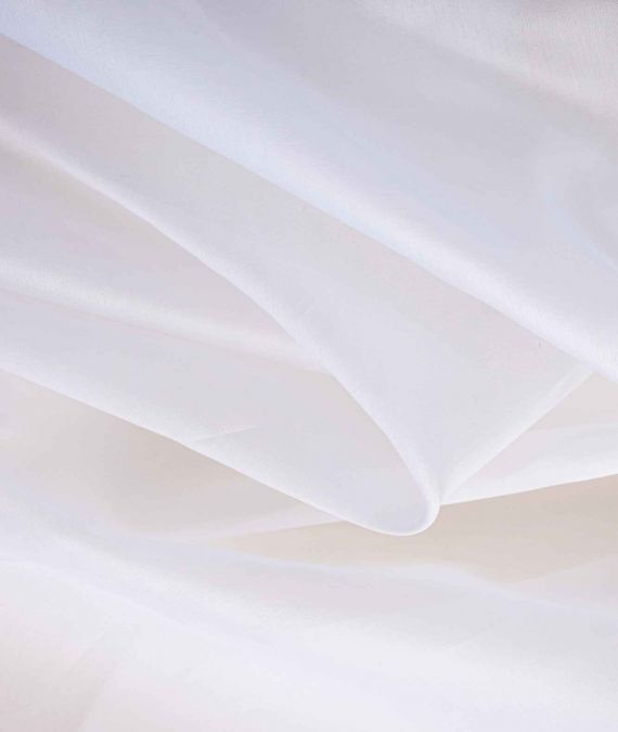 Silk Organza Fabric - White