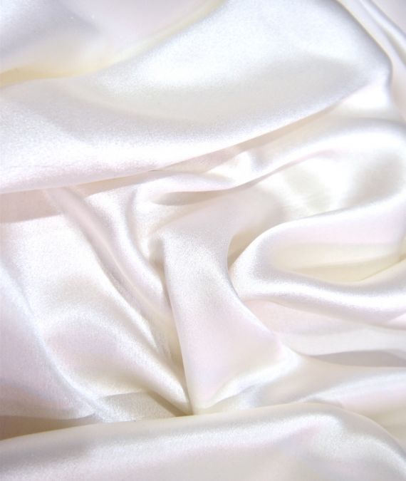 Imperial Silk Satin Fabric Double Weight- Ivory