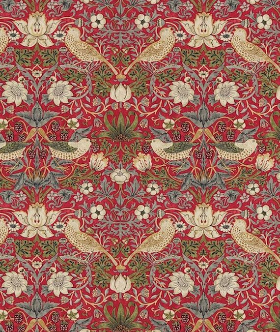 Strawberry Thief Crimson Slate 226462