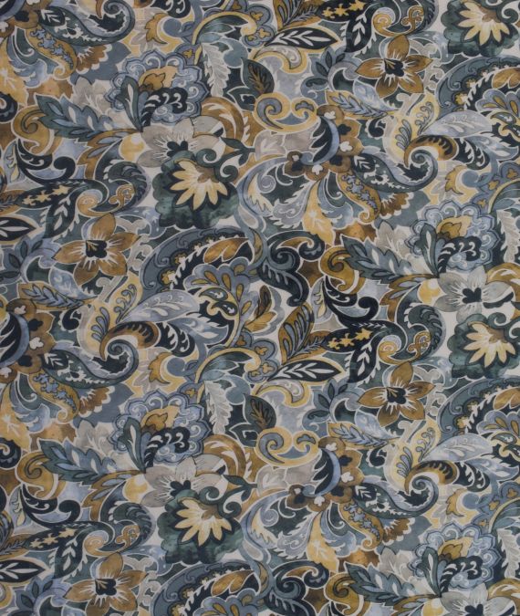 Printed Cotton Lawn Fabric - Painterly Paisley