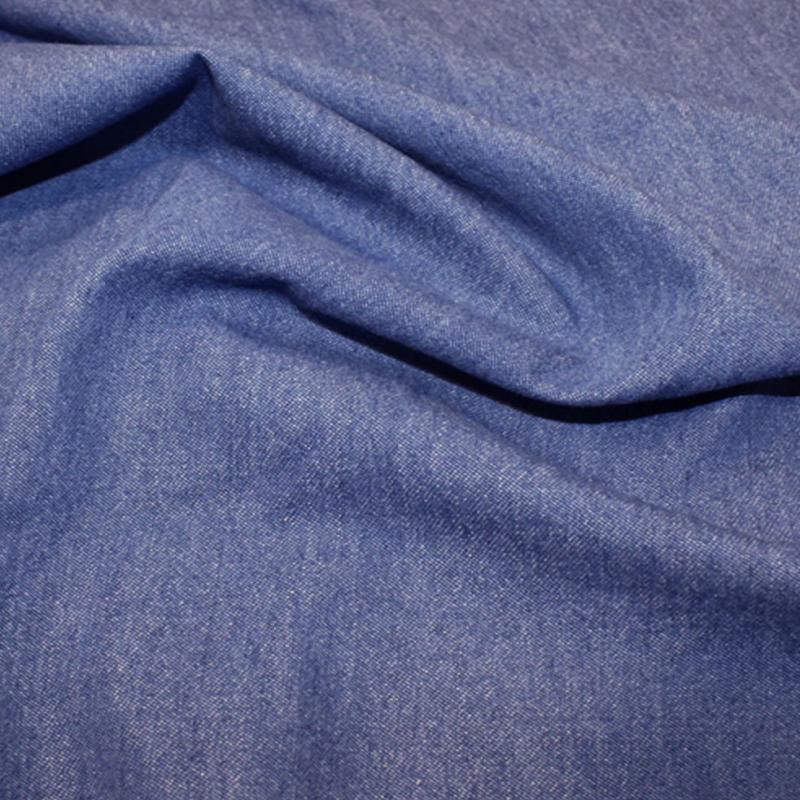 Cotton Denim Fabric - Washed - Blue- 8 oz