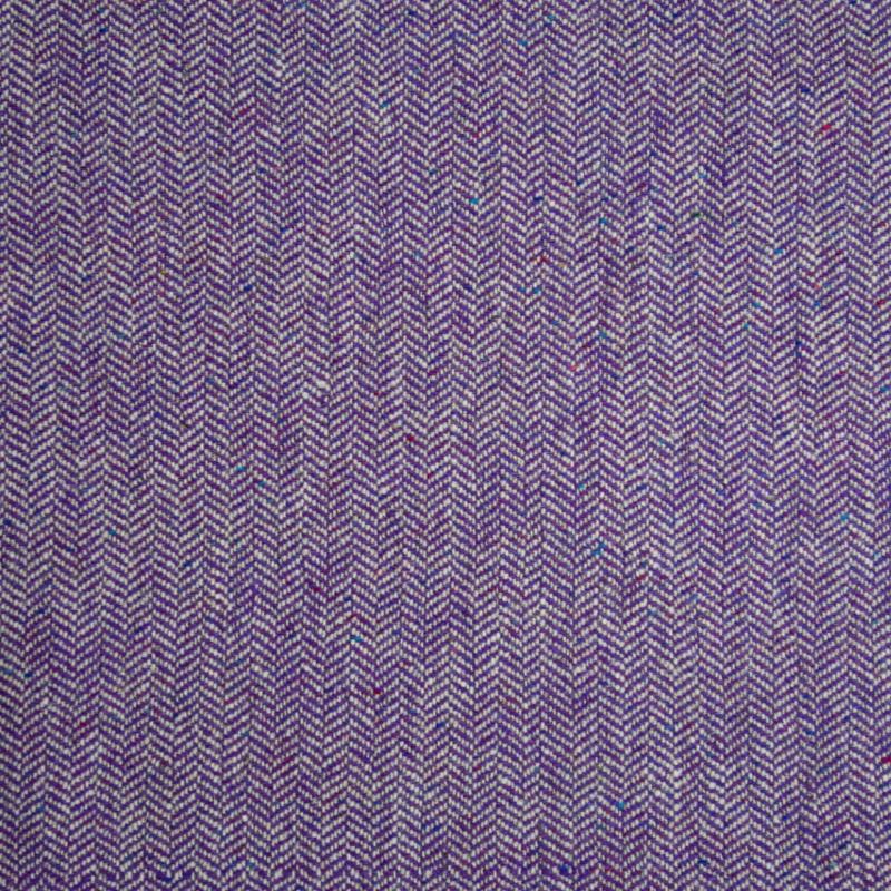 Irish Wool Tweed Fabric - Herringbone - Heather
