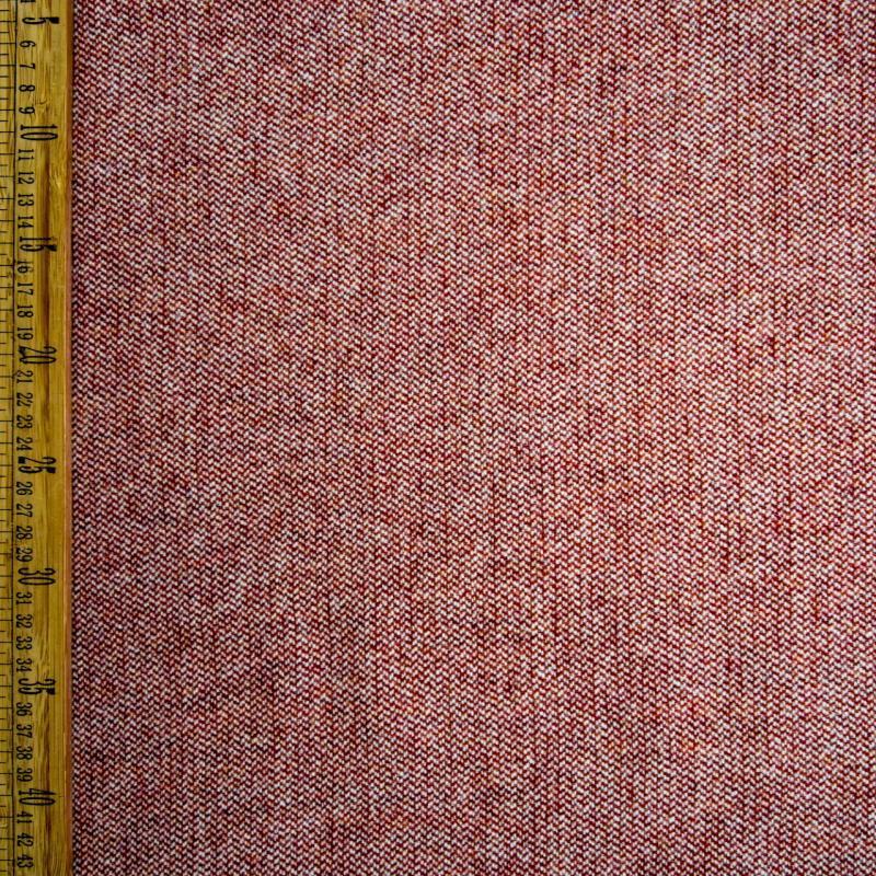 Irish Wool Tweed Fabric - Fleck - Berry