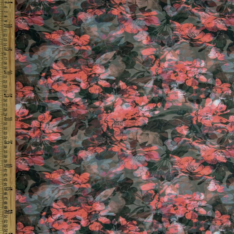 Printed Cotton Lawn Fabric - Autumnal Floral