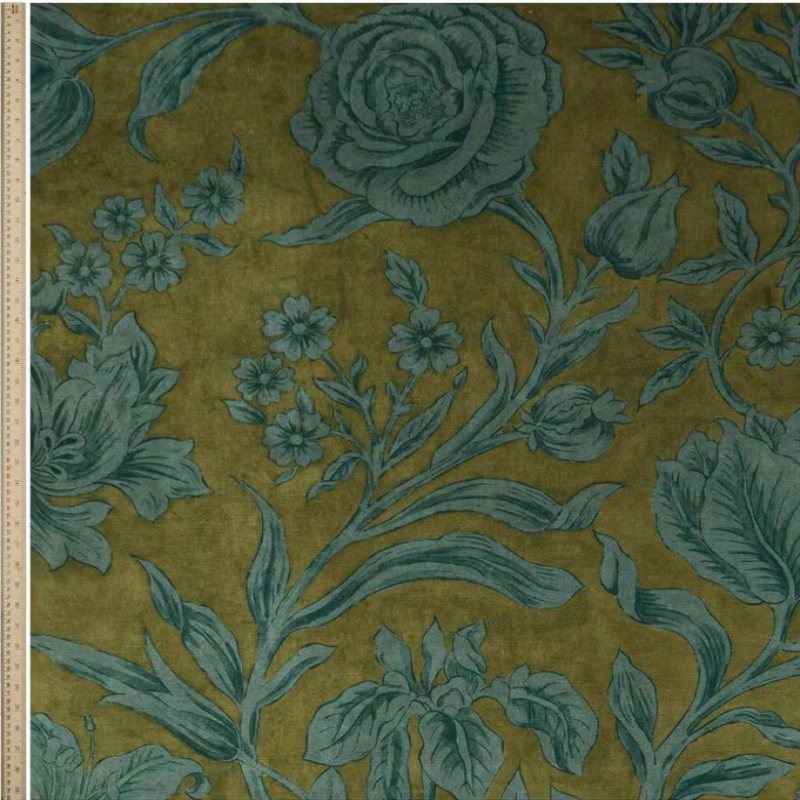 Sambourne Vine Downley Velvet in Kelp 08652303H