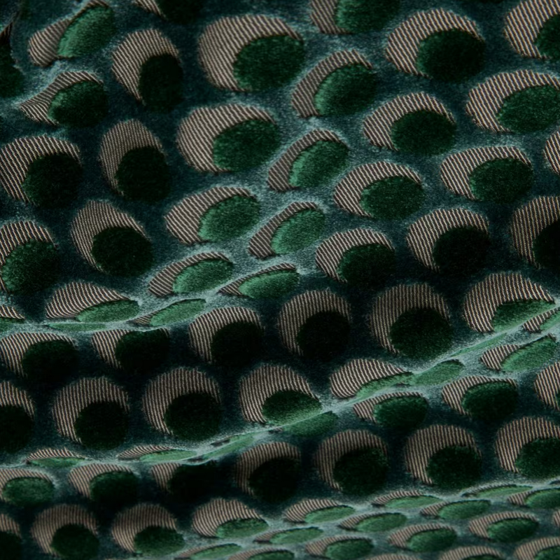 Ottoman Spot Cut Velvet in Scarab 07902101J